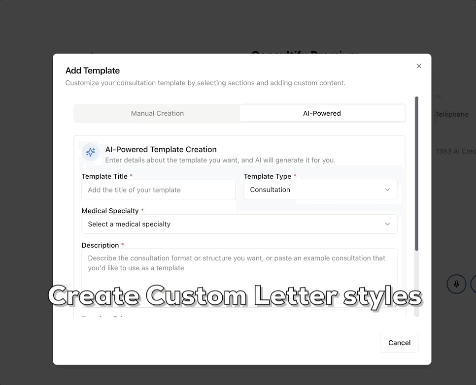 Advice and guidance letter creation
